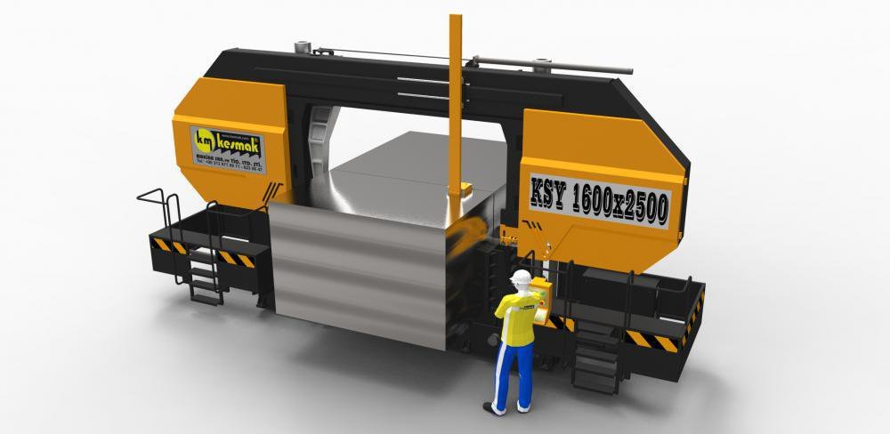Yarı Otomatik Düz Kesim Sütunlu KSY 1600x2500