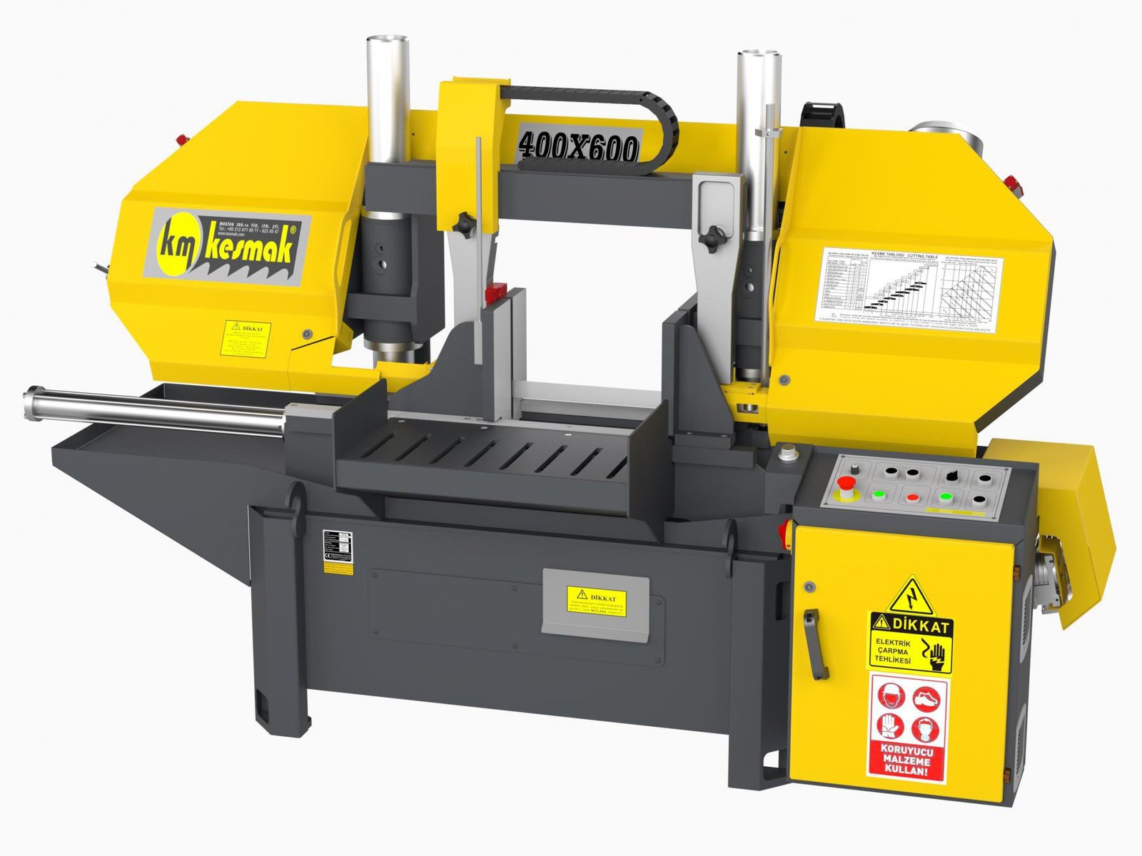 Yarı Otomatik Düz Kesim Sütunlu KSY 400x600