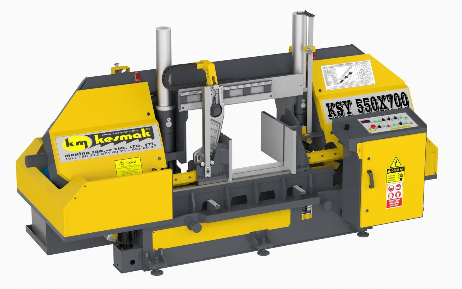 Yarı Otomatik Düz Kesim Sütunlu KSY 550x700