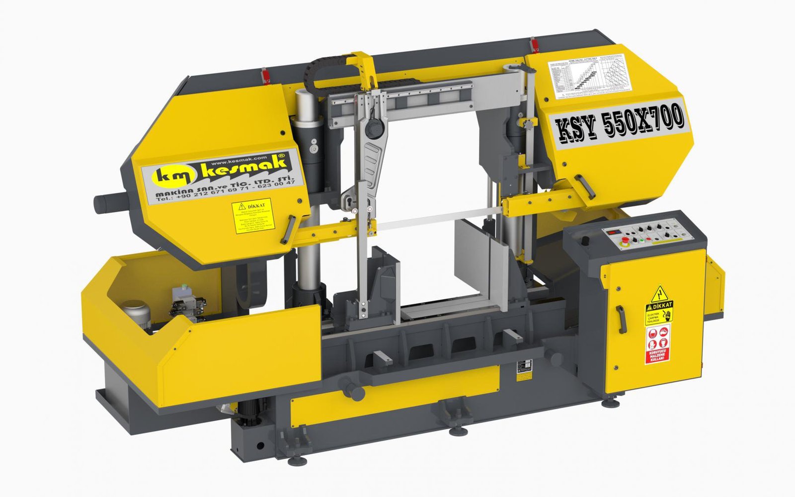 Yarı Otomatik Düz Kesim Sütunlu KSY 550x700
