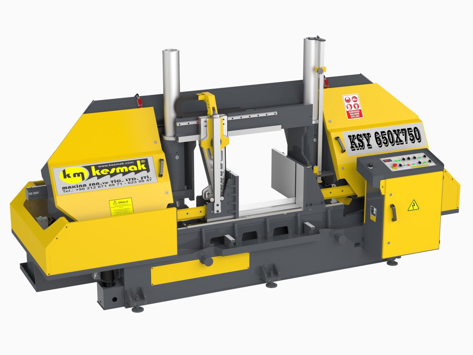 Yarı Otomatik Düz Kesim Sütunlu KSY 650x750